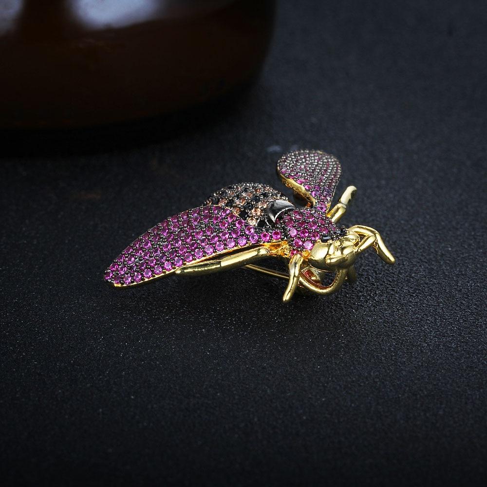 Cubic Zirconia Bee Insect Necklace & Pendants For Women Pins Fashion  Cute Jewelry-Customized Jewel