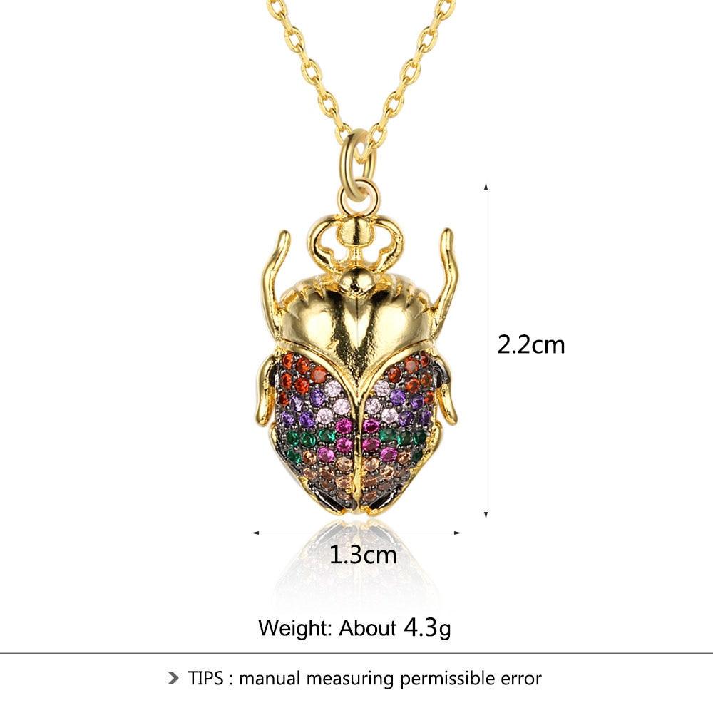 Trendy Colorful Ladybug Insects Animal Necklace & Pendants Jewelry For Women Girl Cute Chain Choker New Arrival-Customized Jewel
