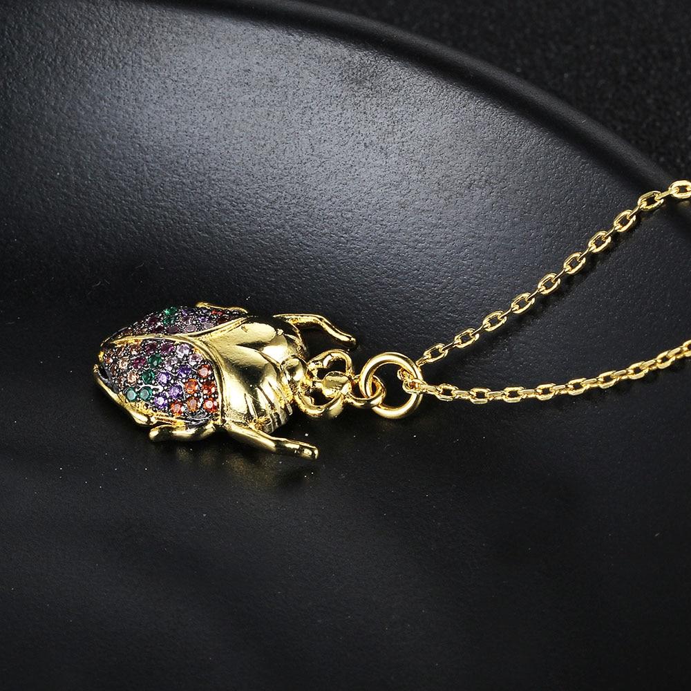 Trendy Colorful Ladybug Insects Animal Necklace & Pendants Jewelry For Women Girl Cute Chain Choker New Arrival-Customized Jewel