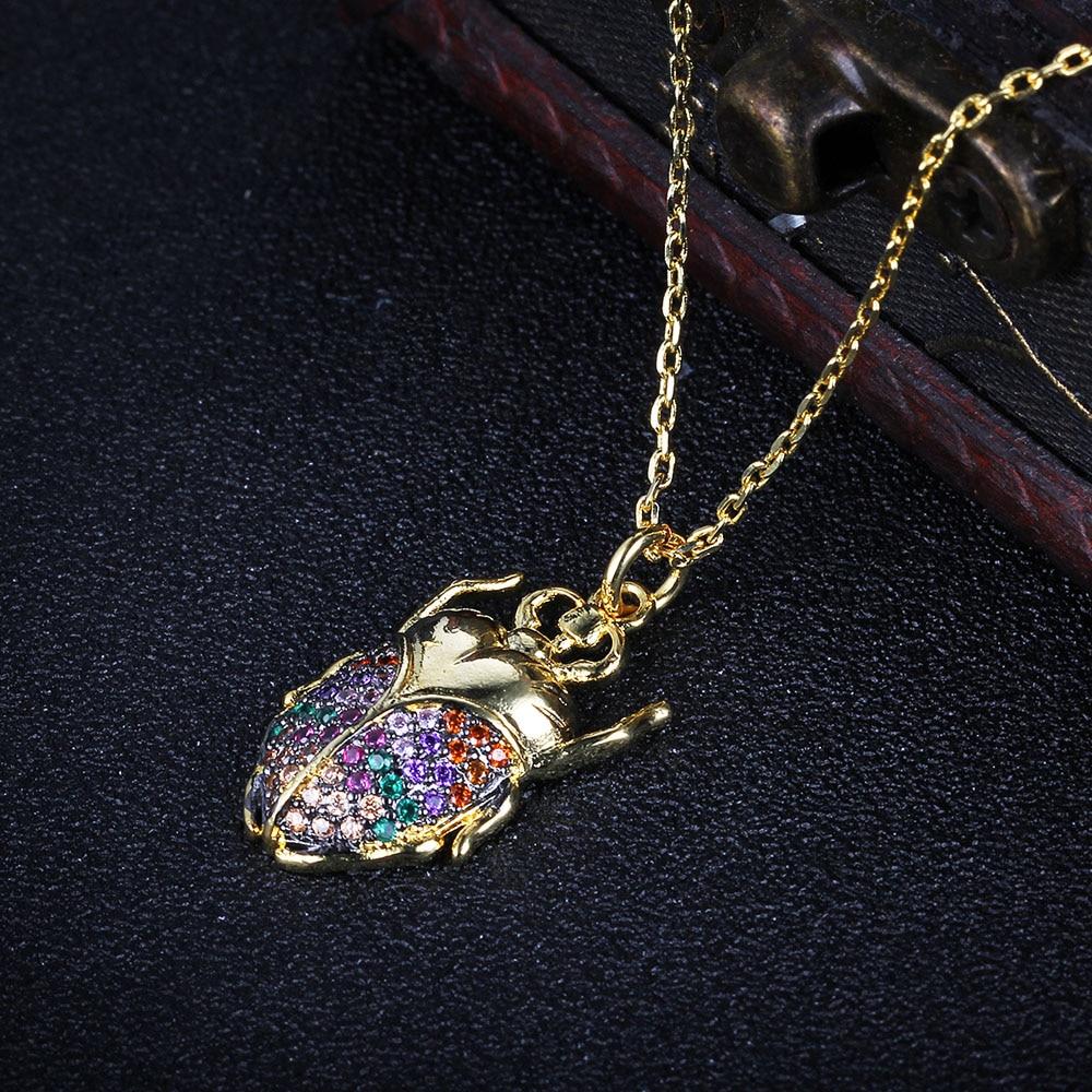 Trendy Colorful Ladybug Insects Animal Necklace & Pendants Jewelry For Women Girl Cute Chain Choker New Arrival-Customized Jewel