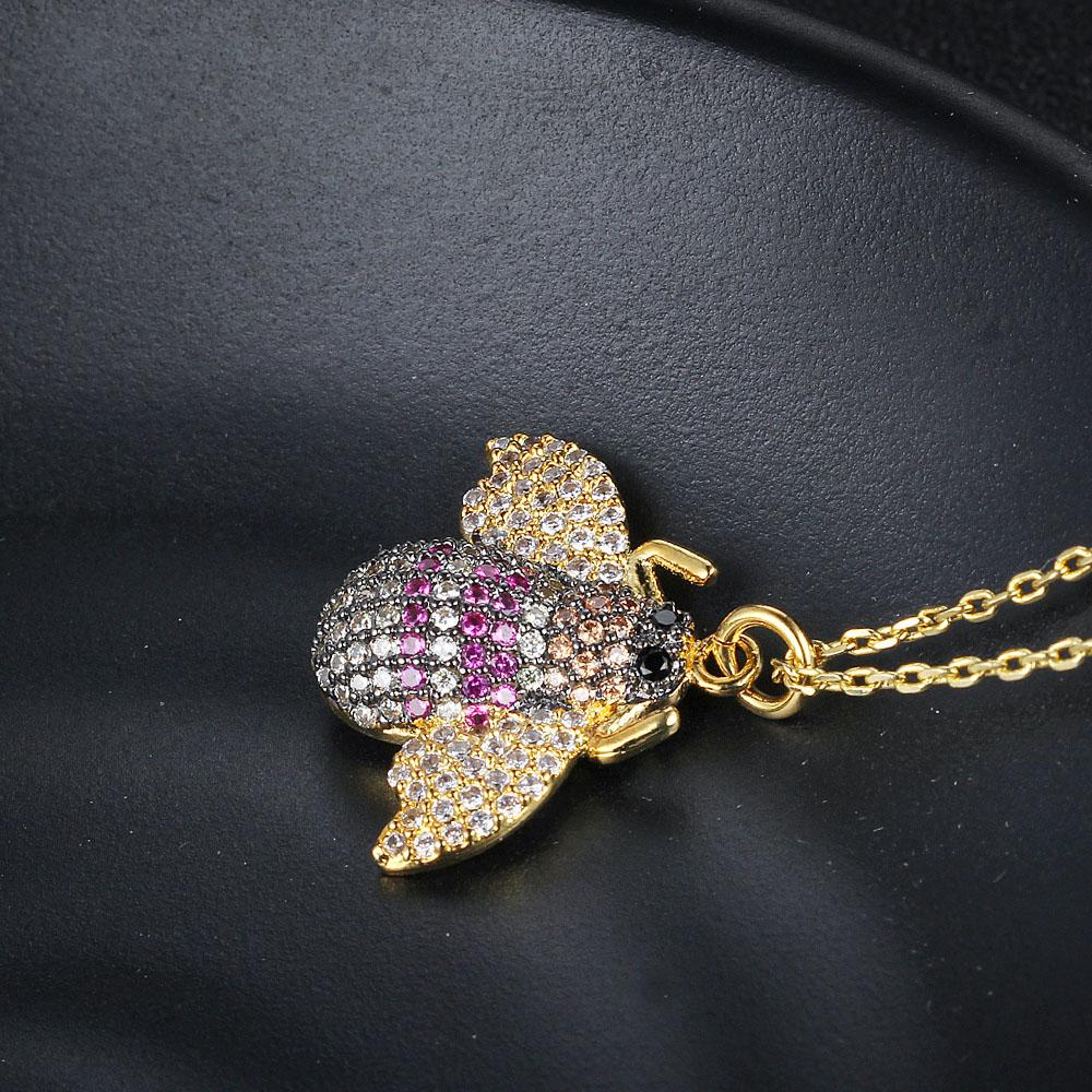 Creative Bee Insect Pendant Necklace, Jewelry for Party, Trendy Women’s Choker Chain-Customized Jewel