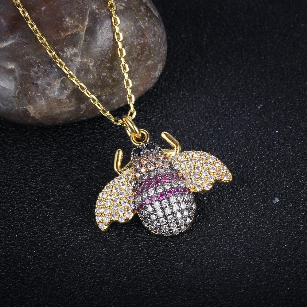 Creative Bee Insect Pendant Necklace, Jewelry for Party, Trendy Women’s Choker Chain-Customized Jewel