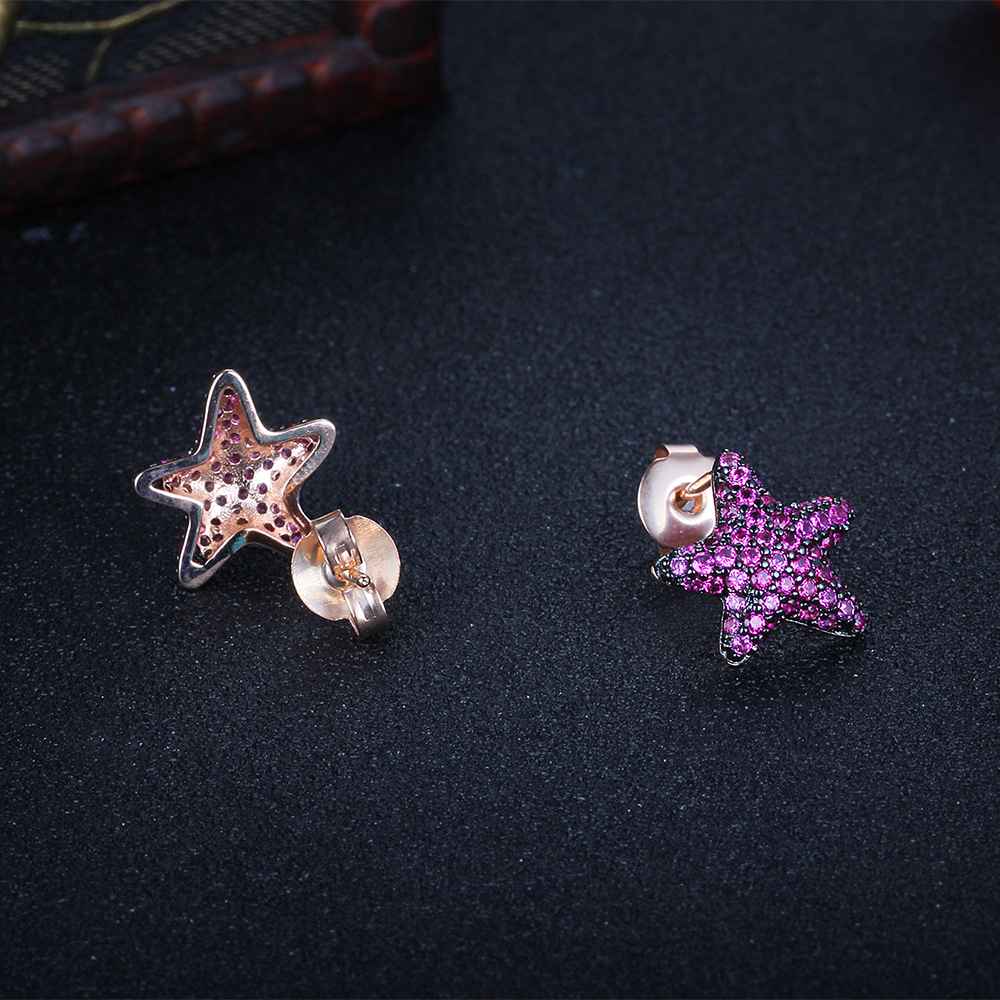 925 Sterling Silver Star Stud Earrings with CZ, Daly Jewelry Birthday Gift for Women-Customized Jewel