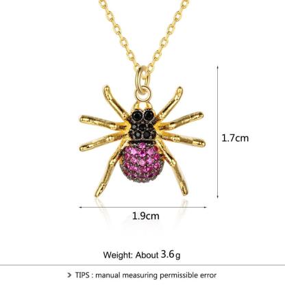 Imitation Necklace for Women, Spider Choker Pendant, Trendy Insect Jewelry-Customized Jewel
