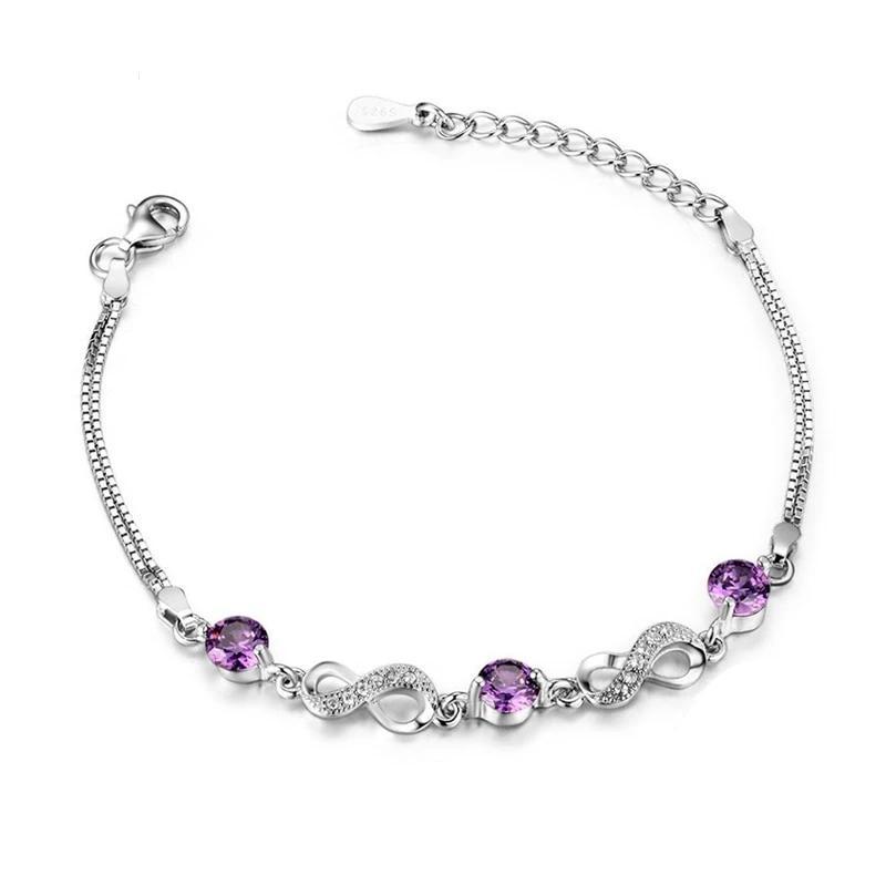 925 Sterling Silver Bracelets For Women Jewelry Cubic Zirconia Bracelets & Bangles Gift For Her-Customized Jewel