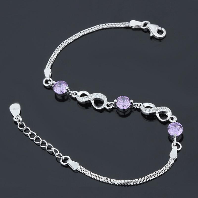 925 Sterling Silver Bracelets For Women Jewelry Cubic Zirconia Bracelets & Bangles Gift For Her-Customized Jewel