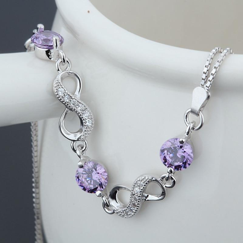 925 Sterling Silver Bracelets For Women Jewelry Cubic Zirconia Bracelets & Bangles Gift For Her-Customized Jewel