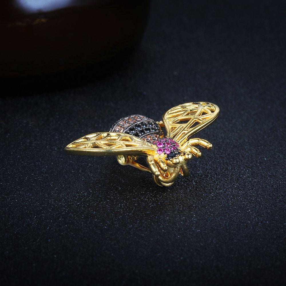 Crystal Vintage Bee Insect Necklace&Pendants For Women Pins Fashion Dress Coat Accessories Cute Jewelry-Customized Jewel