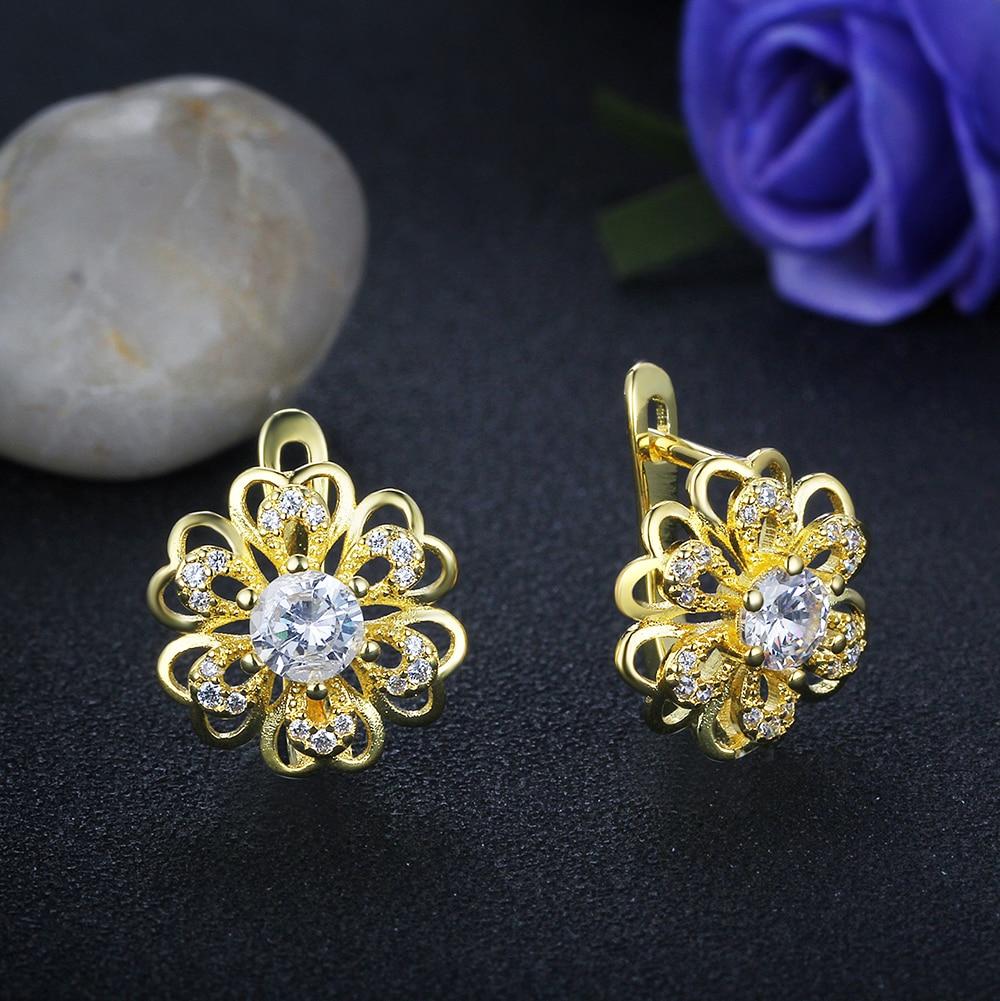 Top Popular Earrings Circle Earrings Simple Earrings Gold Flower Hoop Earrings For Women Lady Gift-Customized Jewel