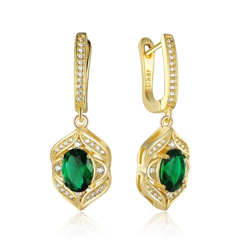 Trendy Green Cubic Zirconia Dangle Drop Earrings. Classic Jewelry for Women-Customized Jewel