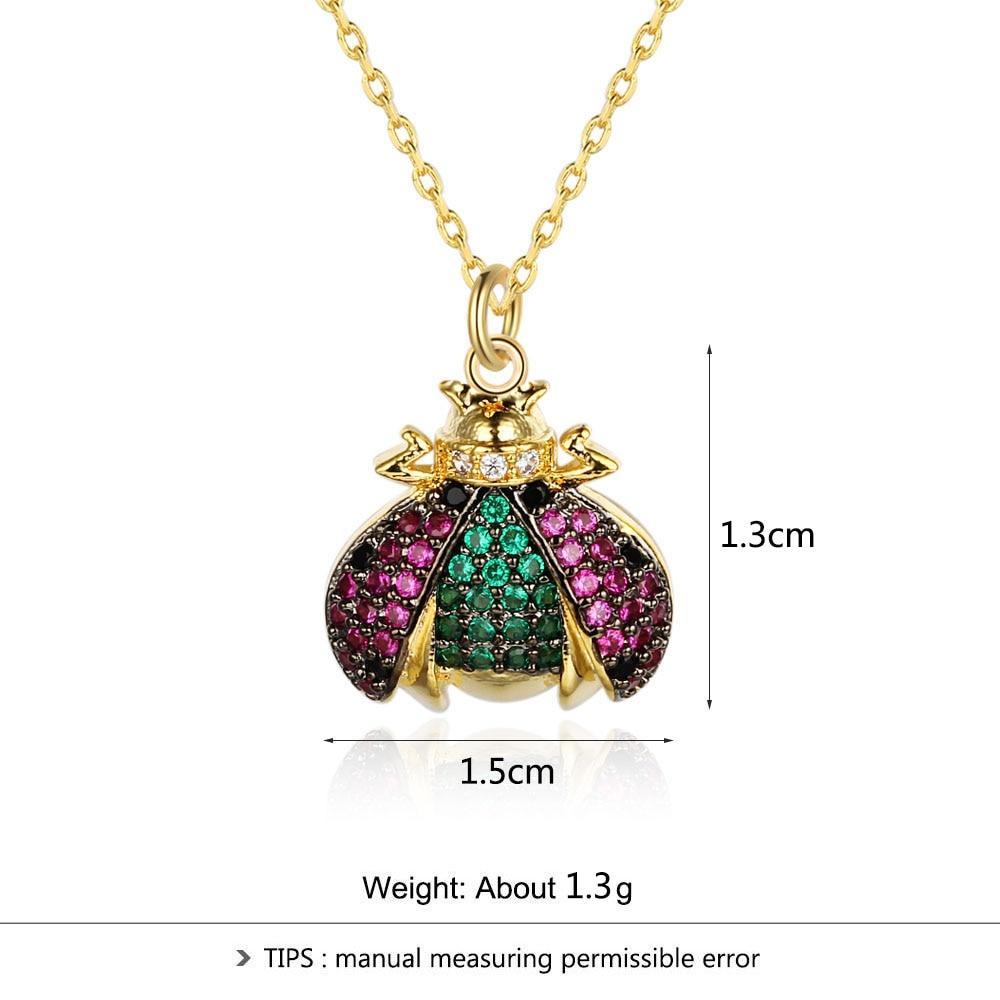 Cute High-grade Necklace for Women with Ladybug Insect Pendant-Customized Jewel
