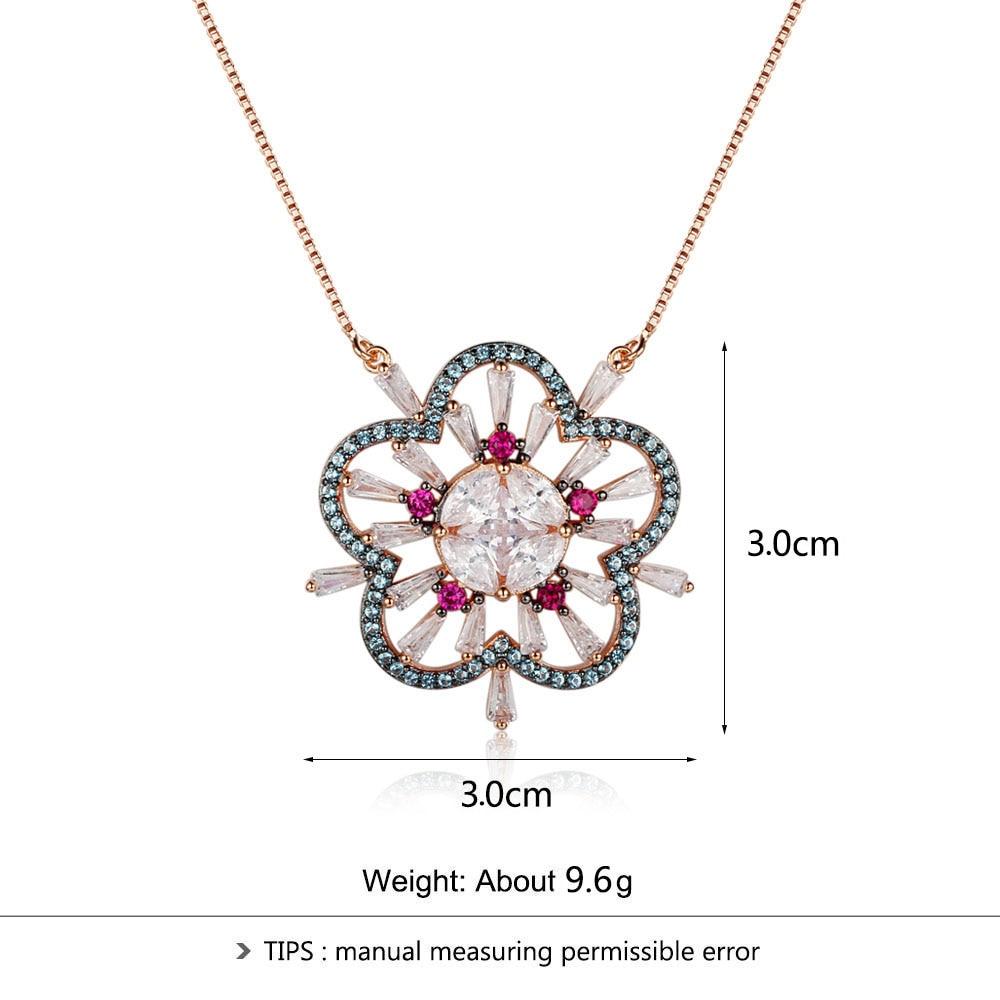 925 Sterling Silver Plum Blossom Pendant Necklaces for Women, Classic & Charming Jewelry-Customized Jewel