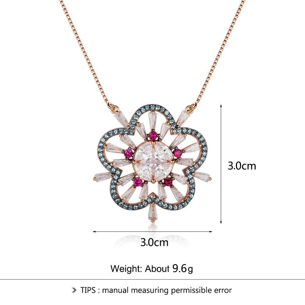 925 Sterling Silver Plum Blossom Pendant Necklaces for Women, Classic & Charming Jewelry-Customized Jewel