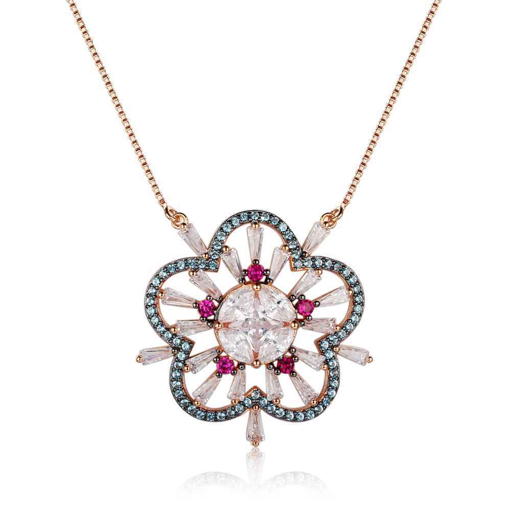 925 Sterling Silver Plum Blossom Pendant Necklaces for Women, Classic & Charming Jewelry-Customized Jewel