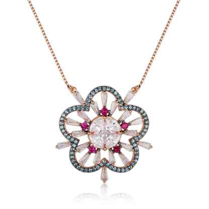 925 Sterling Silver Plum Blossom Pendant Necklaces for Women, Classic & Charming Jewelry-Customized Jewel