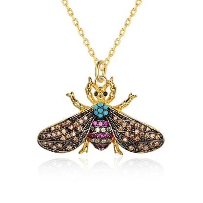 Fashion Honey Bee Insect Copper Pendant Necklace, Trendy Jewelry for Women, Perfect Gift for Her-Customized Jewel