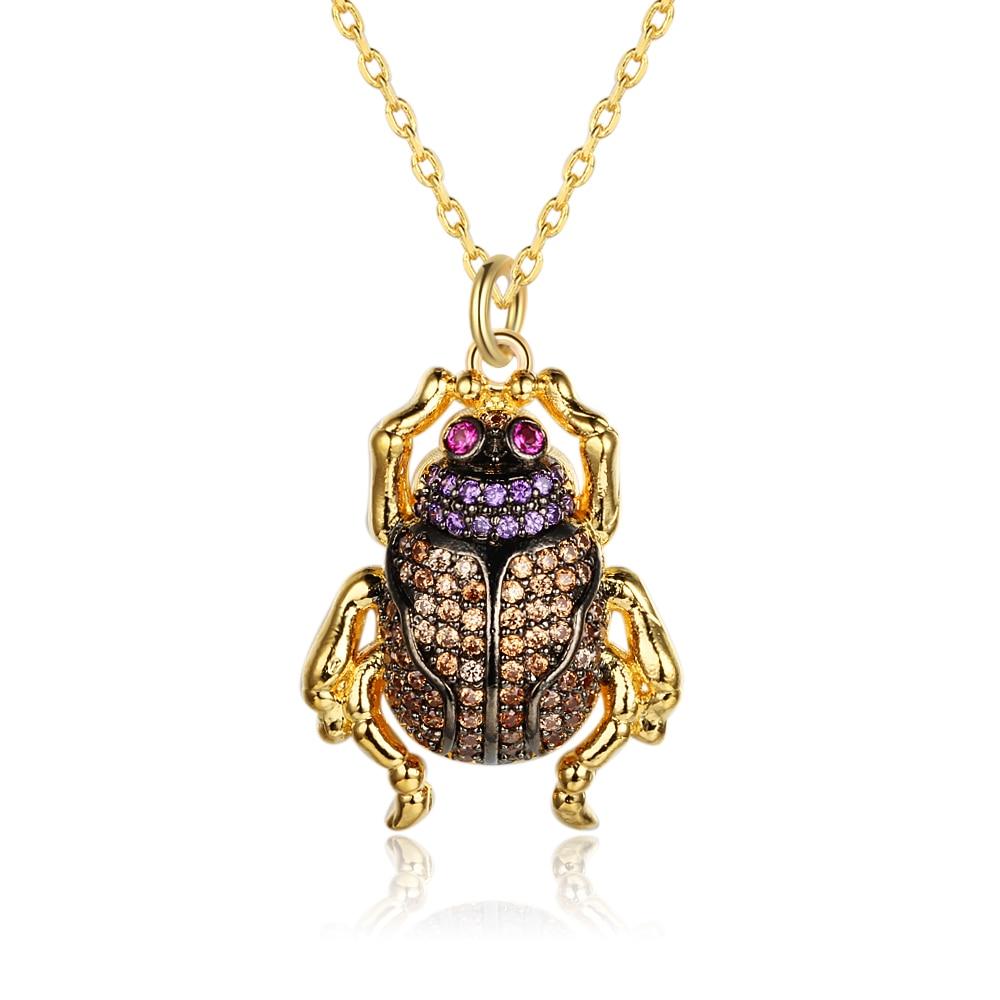 Trendy CZ Animal Frog Crystal Pendants necklace for Women Decoration Jewelry Clothes Accessories For Women-Customized Jewel