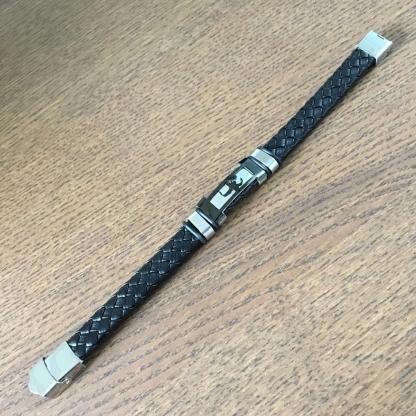 Trendy Genuine Leather Stainless Steel Bracelets for Men, Scorpio Design Plate Wristband, Jewelry Gift-Customized Jewel