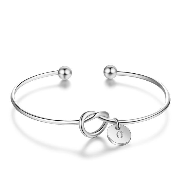 Bangles for Women in 3 colors, Option to Carve Any Letter from A-Z, Jewelry for Bridesmaid-Customized Jewel