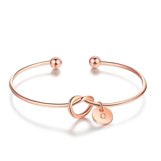 Bangles for Women in 3 colors, Option to Carve Any Letter from A-Z, Jewelry for Bridesmaid-Customized Jewel