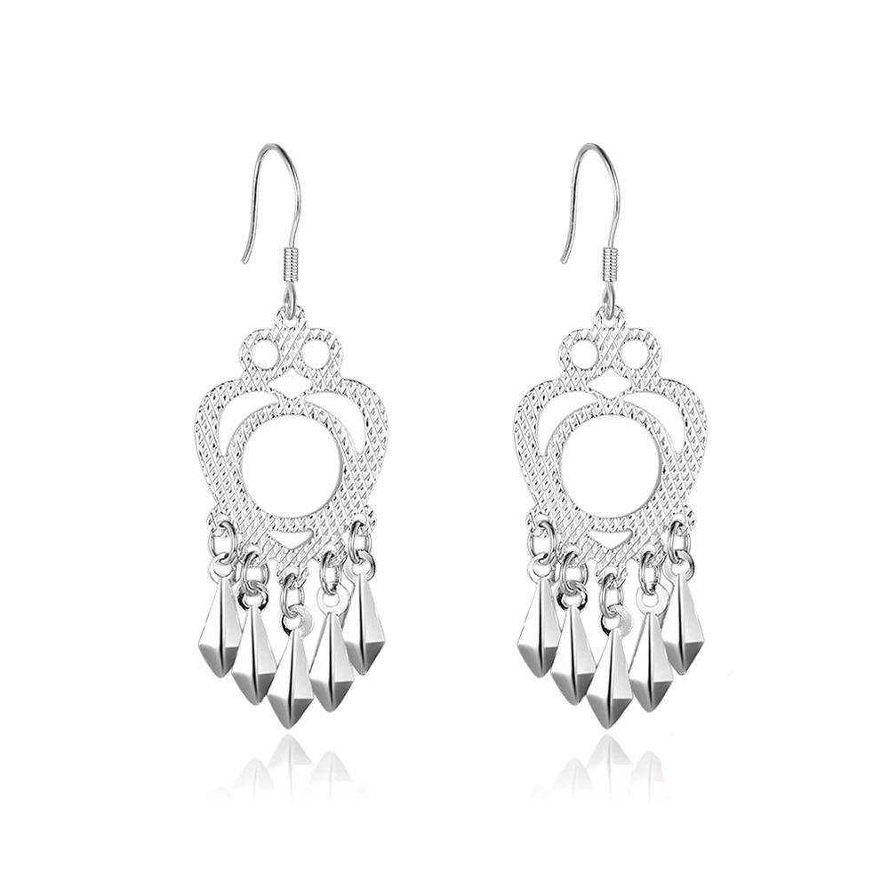 Chandelier Earring Hollow 925 Sterling Silver Drop Earrings For Women Party Accessorise Fashion Jewelry-Customized Jewel