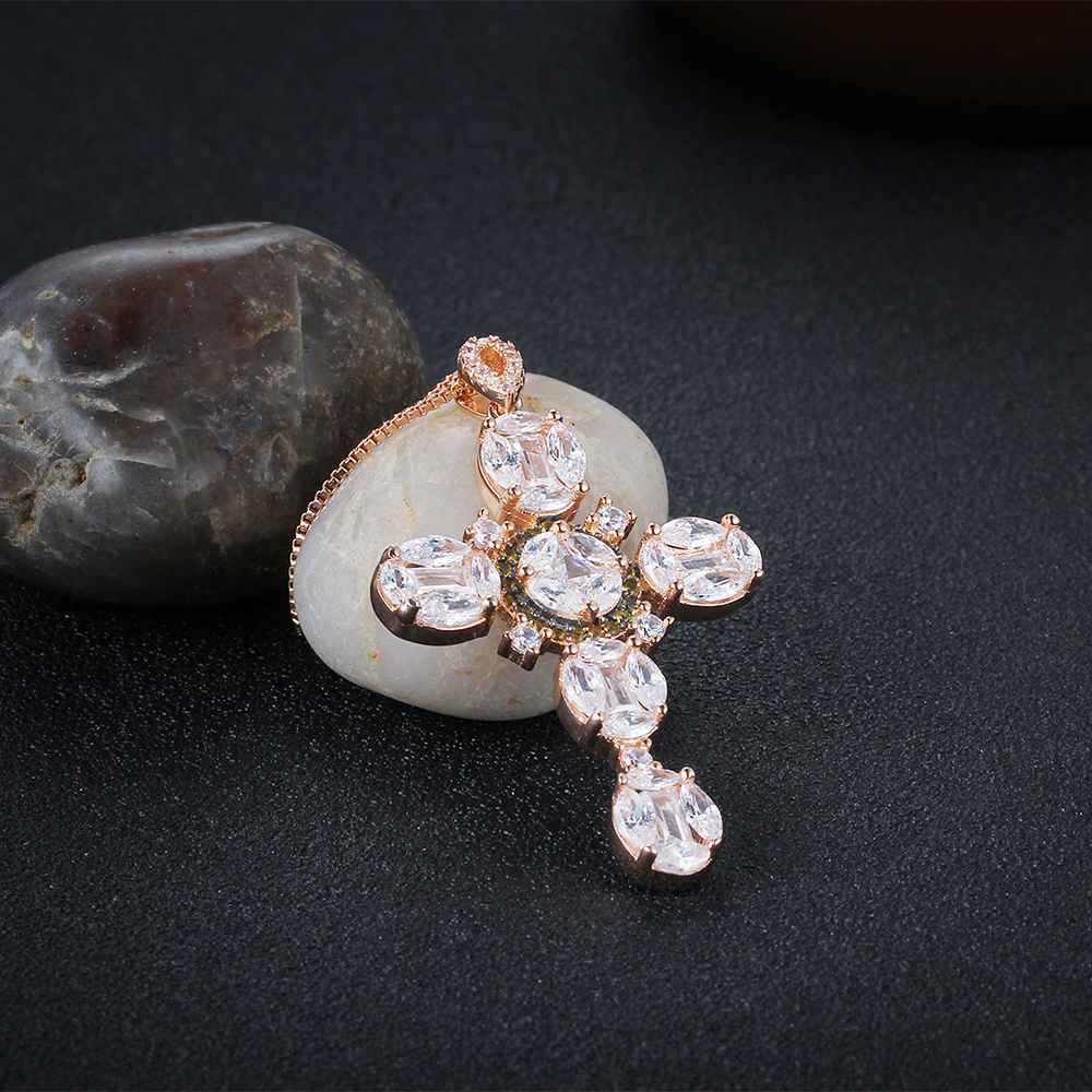 925 Sterling Silver Flower Pattern Zirconia Necklaces for Women, Fashion Jewelry Gift-Customized Jewel