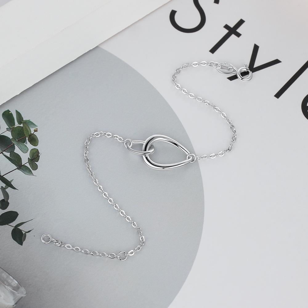 Adjustable 925 Sterling Silver Buckle Shape Bracelets for Women, Best Gift Bracelets for Party-Customized Jewel