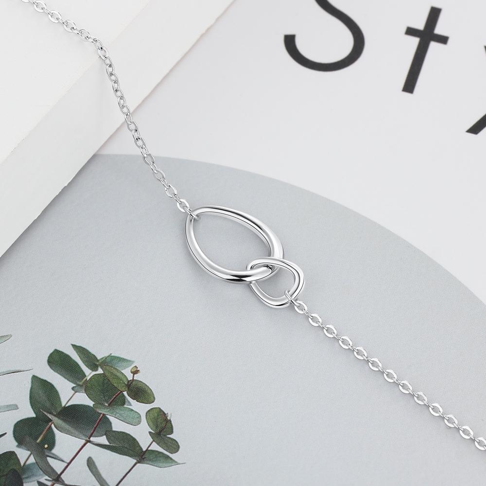 Adjustable 925 Sterling Silver Buckle Shape Bracelets for Women, Best Gift Bracelets for Party-Customized Jewel