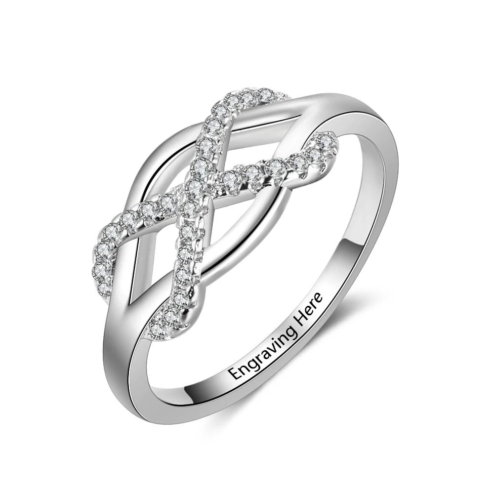 Infinity Love - Sterling Silver Ring-Customized Jewel