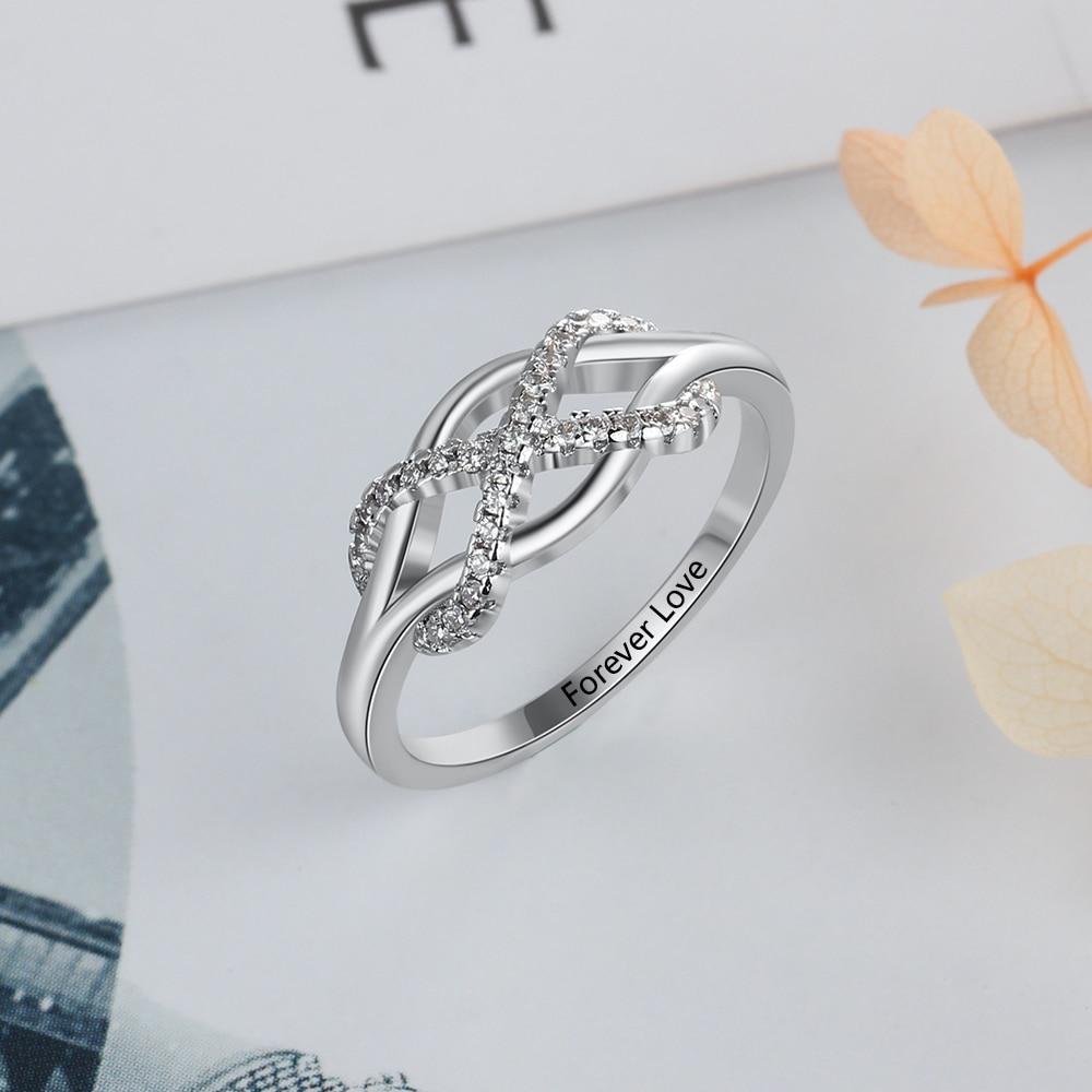 Infinity Love - Sterling Silver Ring-Customized Jewel