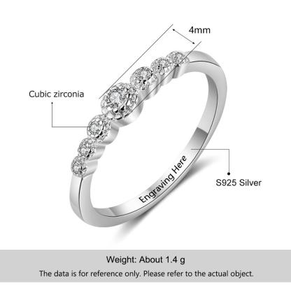 Personalized Sterling Silver Ring Bands - Engravable with Name or Phrase - Customized Gift for Special Occasion-Customized Jewel