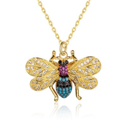 Classic Bee Insect Shaped Pendant Necklace for Girls, Jewelry Gift for Women-Customized Jewel