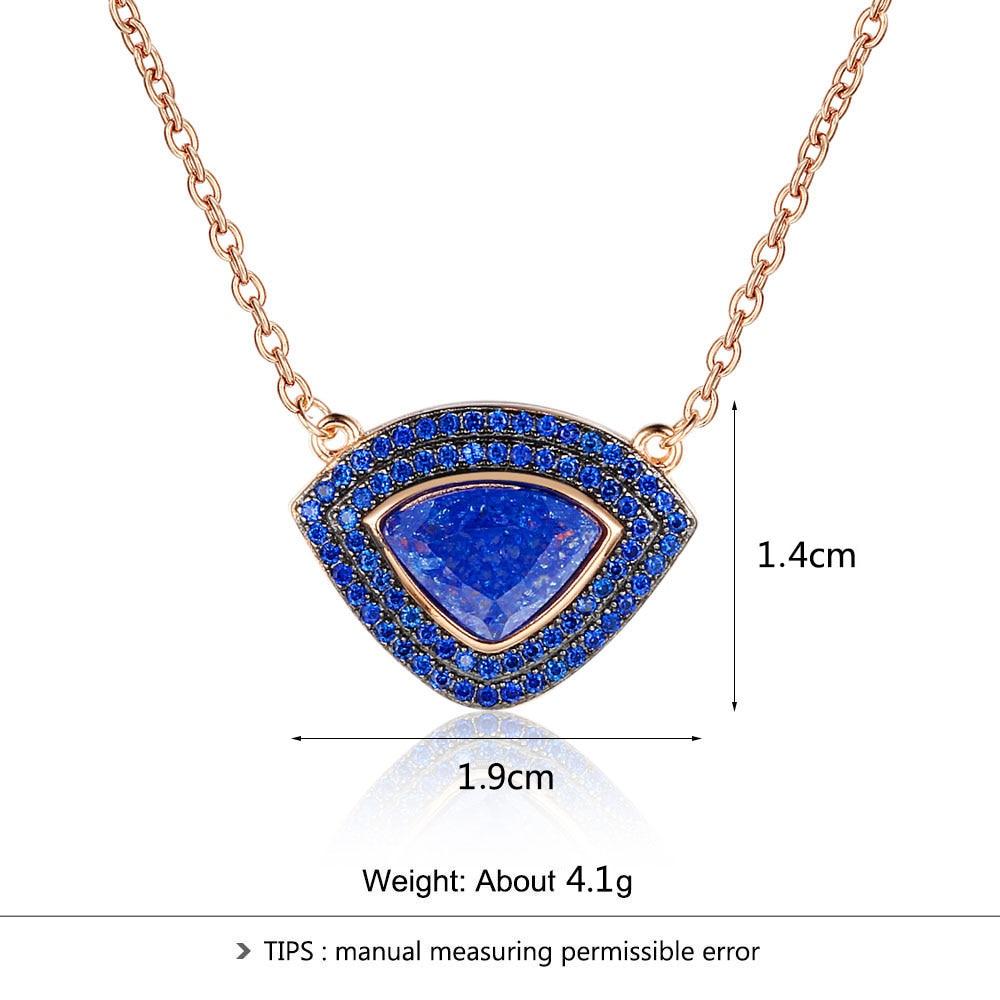 925 Sterling Silver Rose Gold Color Necklaces Cubic Zirconia Pendants For Women Lady Jewelry Trendy Choker-Customized Jewel
