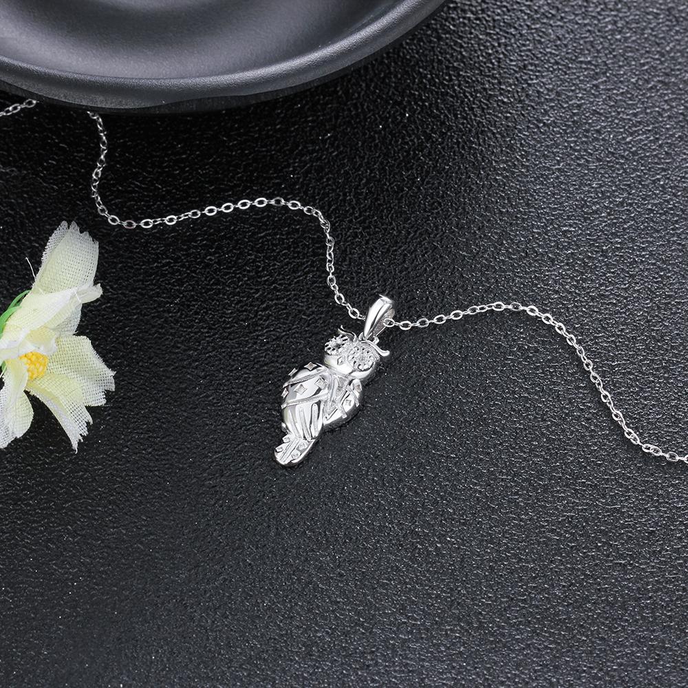 Fashion 925 Sterling Silver Necklace for Women with Owl Shape Pendant, Jewelry Gift for Her-Customized Jewel
