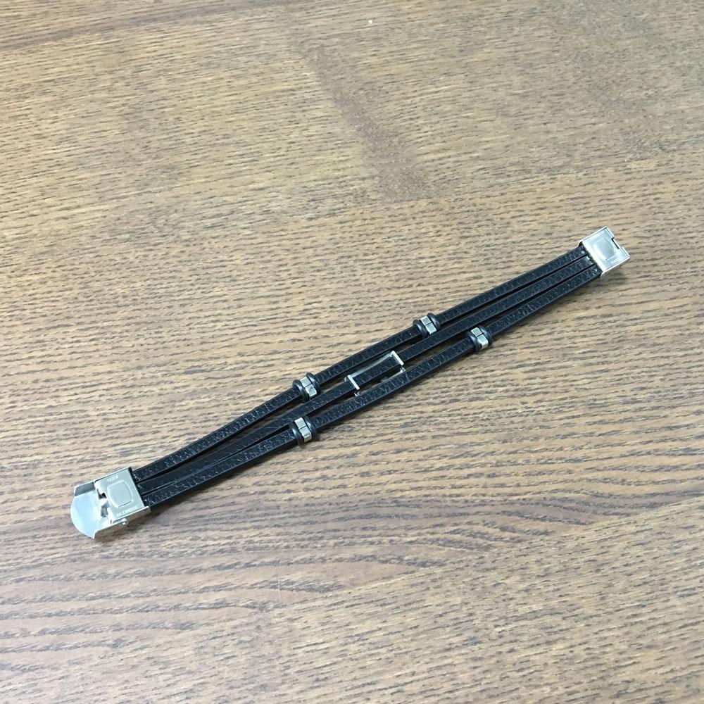 Trendy Genuine Leather Stainless Steel Holy Cross Bracelets for Men, Triple Layer Wristband, Anniversary Jewelry Gift-Customized Jewel