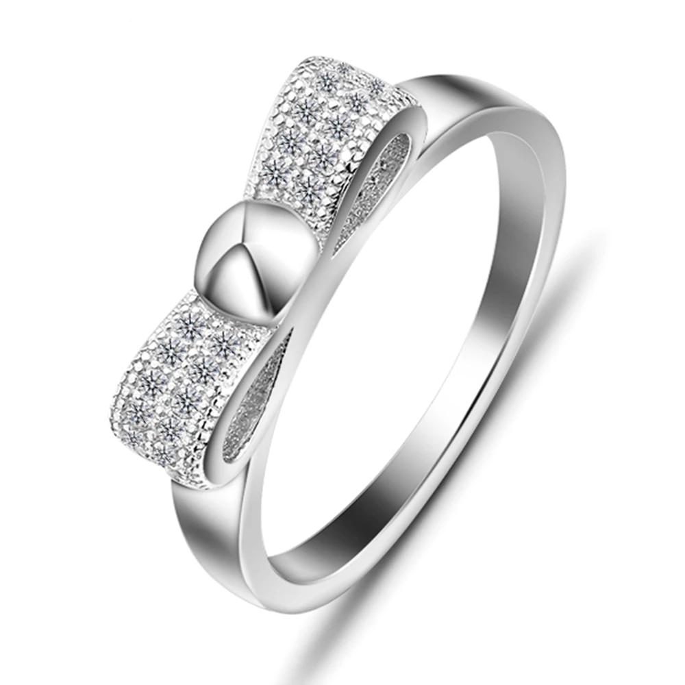 925 Sterling Silver Bowknot Ring Fashion Jewelry Gift for Women-Customized Jewel