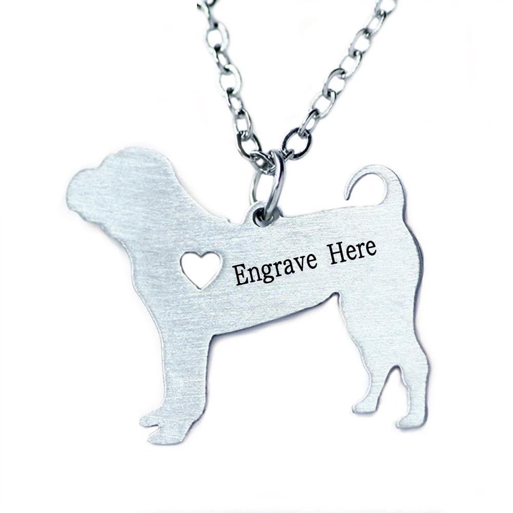 Personalized Stainless Steel Fox Terrier Puppy Pendant Necklace for Women, Christmas Gift for Dog Lovers-Customized Jewel