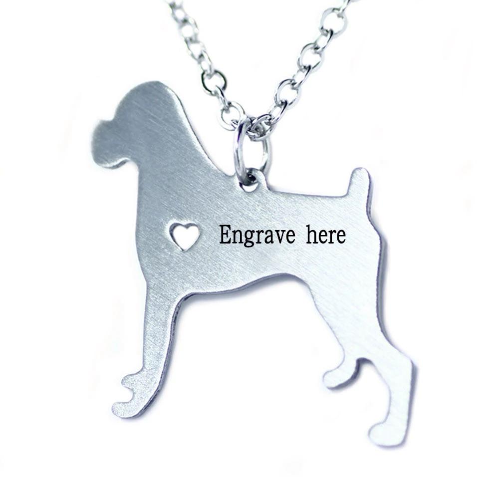 Personalized DIY Puppy Stainless Steel Necklace Pet Dog Pendant Animal Lovers Best Christmas Gift-Customized Jewel