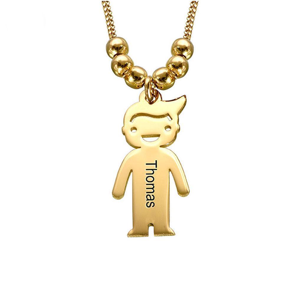 My Children Engraved Sterling Silver Necklace - 1 Custom Name & Birthstone-Customized Jewel