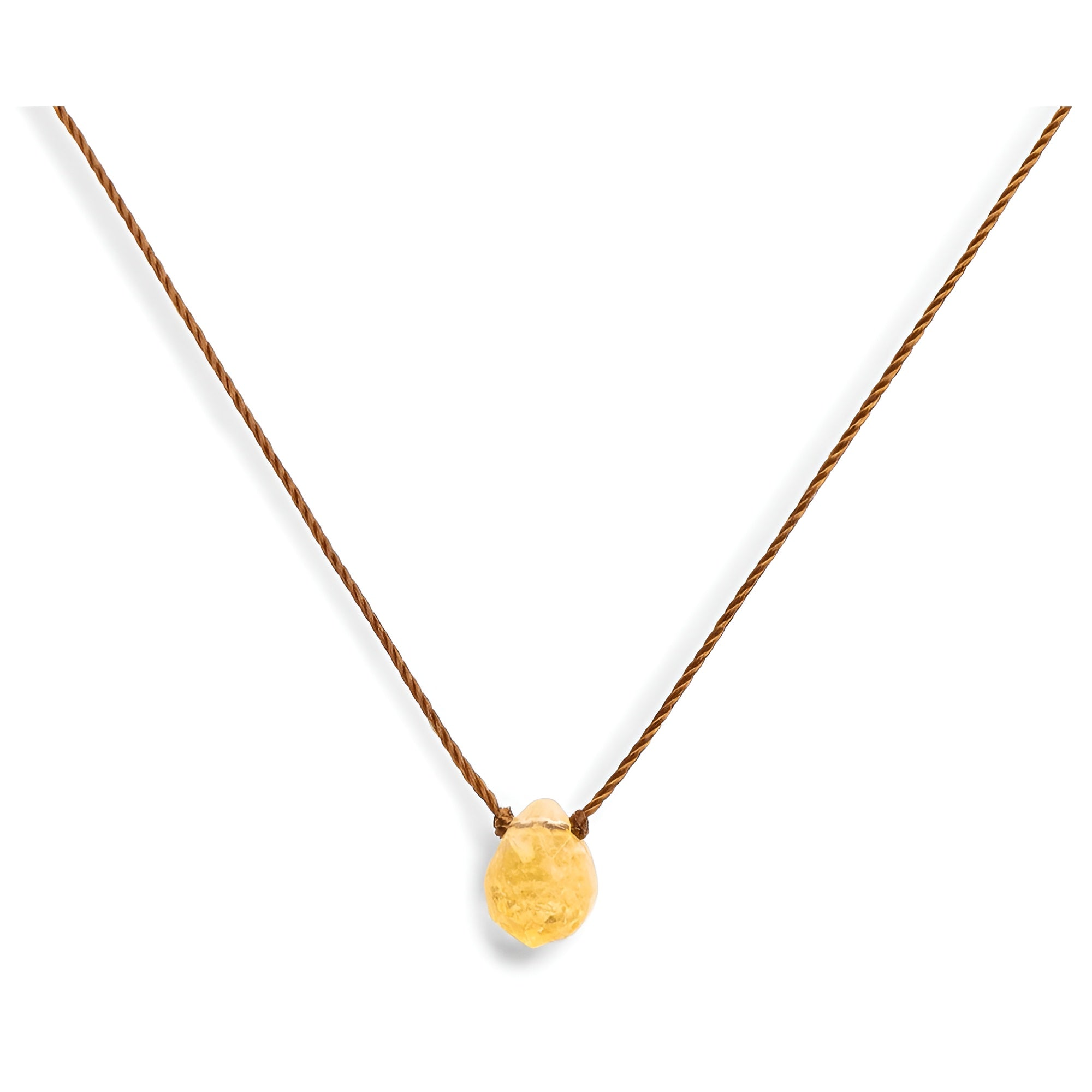 Raw Citrine Vibrationally High Crystal Necklace-Customized Jewel