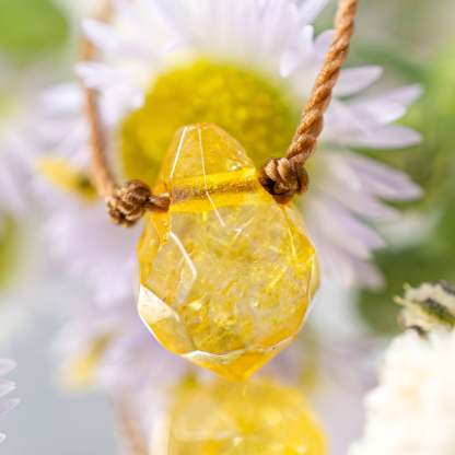 Raw Citrine Vibrationally High Crystal Necklace-Customized Jewel