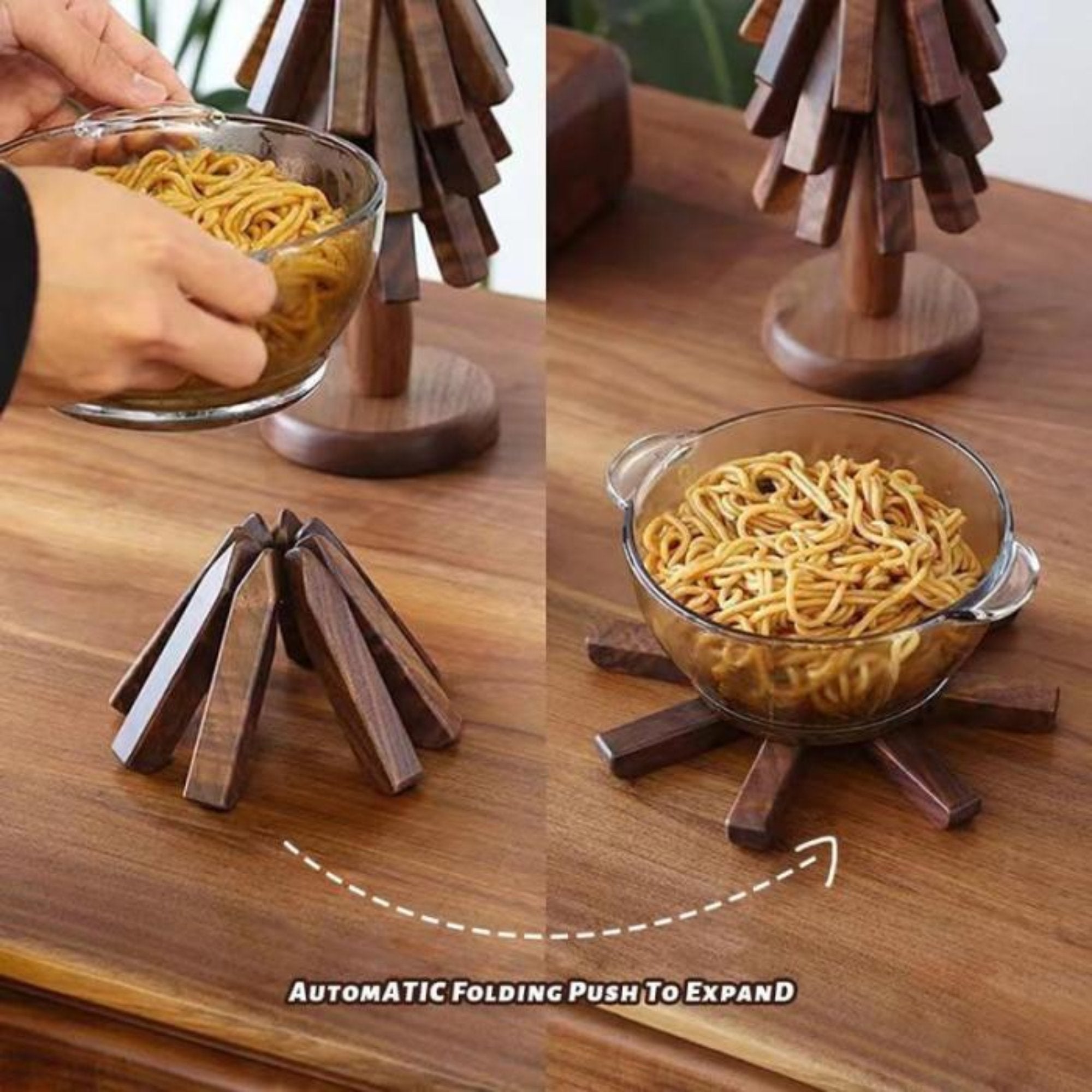 Wooden Tree Shaped Foldable And Decorative Hot Pads-Customized Jewel