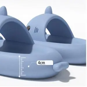 Cloud-Like Shark Slides - Cushioned Open-Toe Sandals with Novelty Pillow Design, Soft Plush Upper, Anti-Slip Sole for Men's Comfortable Walking Experience Summer Slippers Footwear Pink Shoe Boy Flipflop Dance Onyx