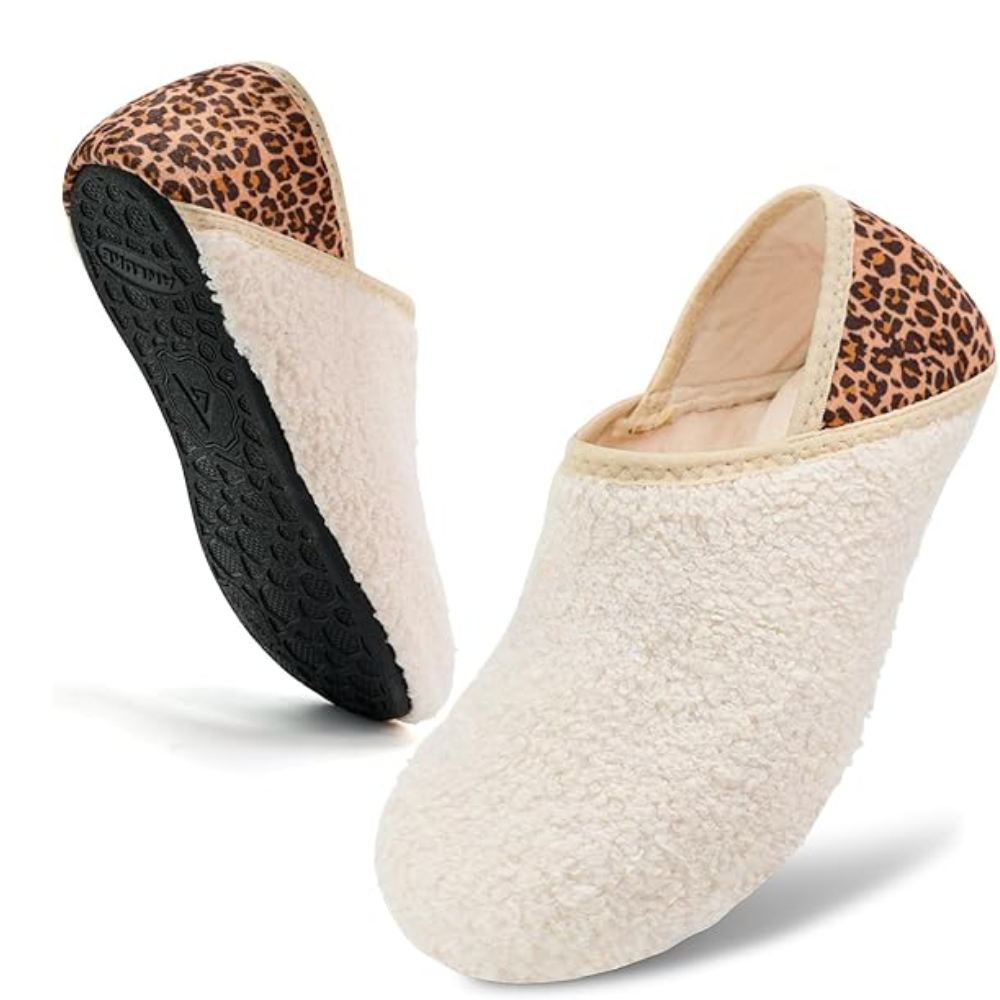 Comfortable Fuzzy House Slippers With Non Slip Bottom