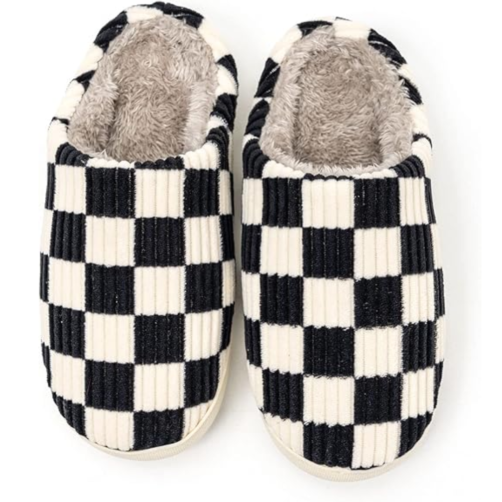 Warm Casual Slippers With Plush Faux Fur Lining