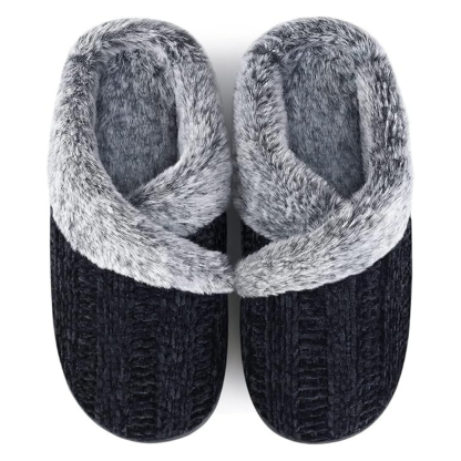 Plush Memory Foam Slippers With Anti Skid Sole