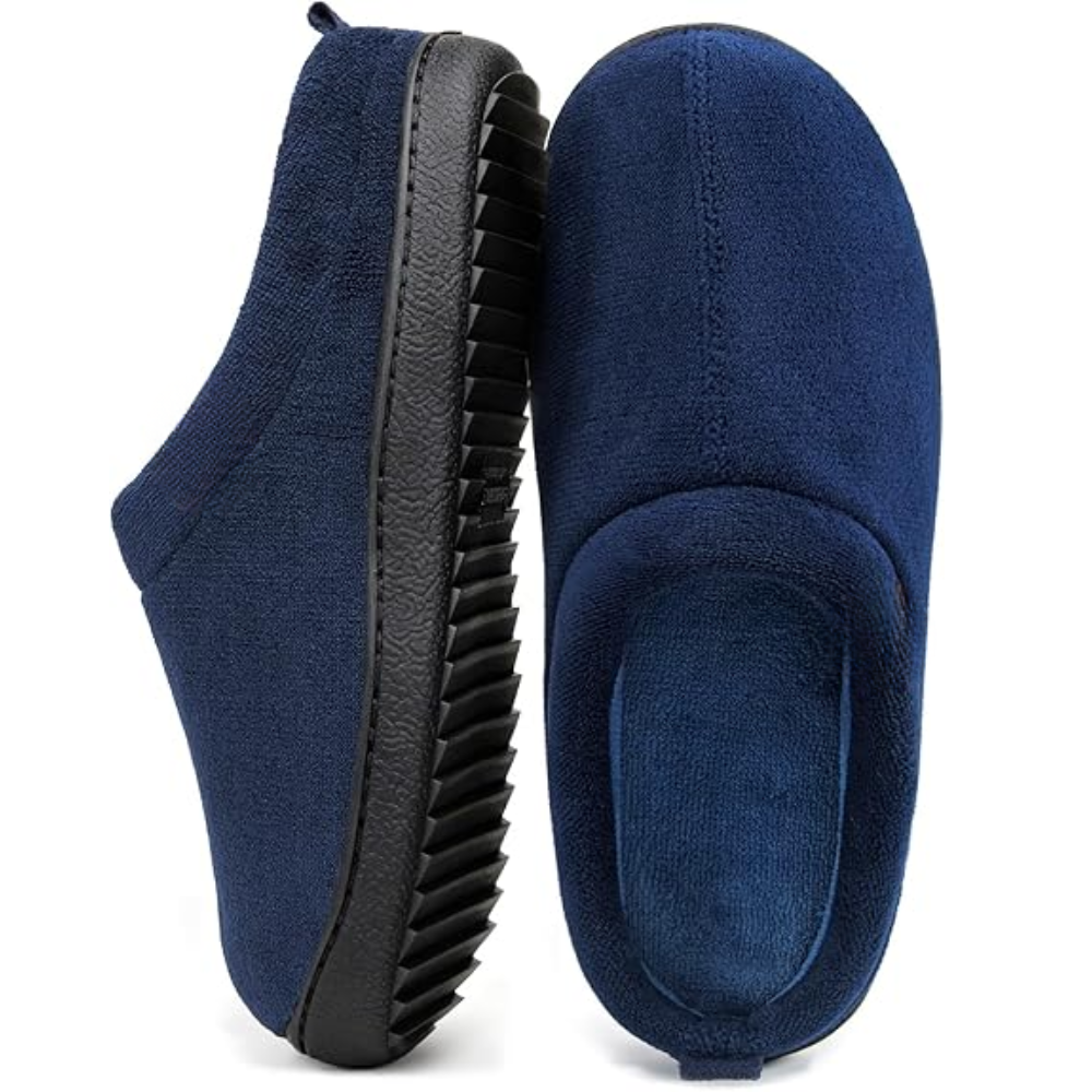 Warm Slip On House Slippers With Rubber Sole For Men