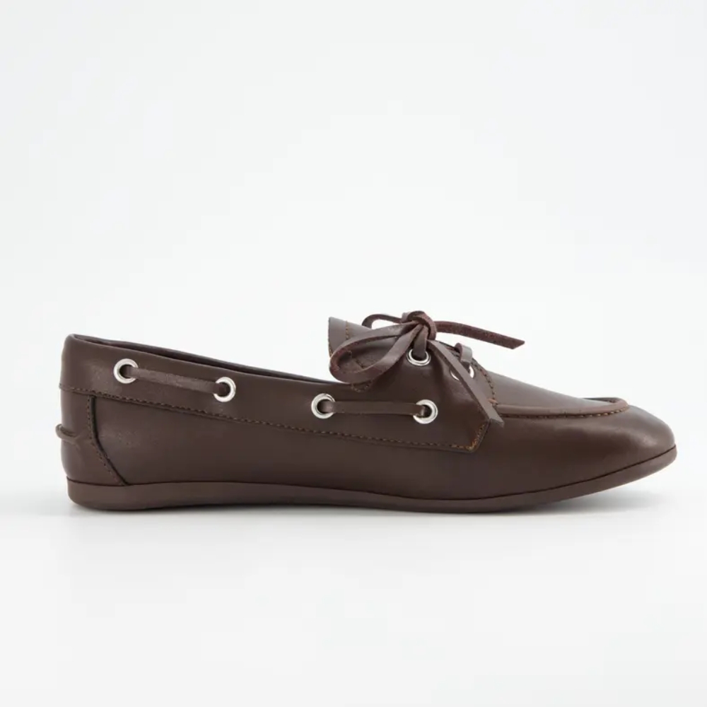 Classic Slip On Moccasin Style Loafer With Cushioned Insole For Women