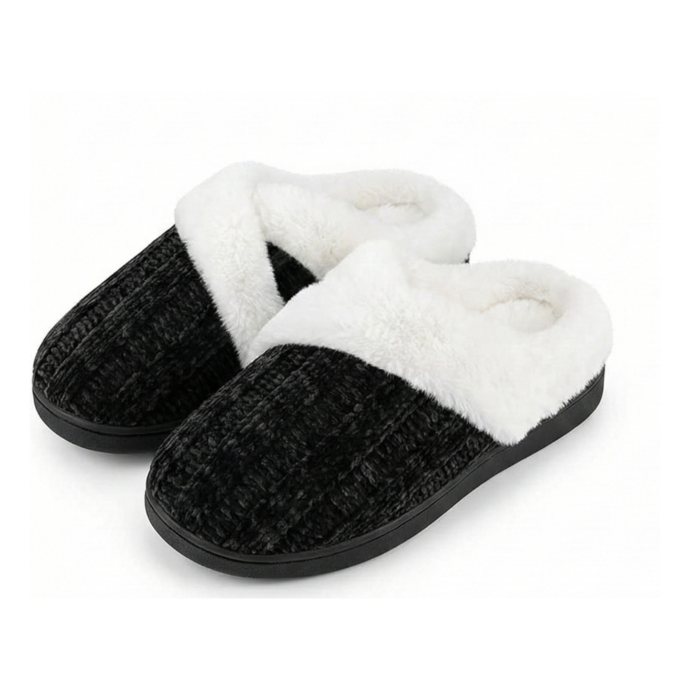Furry Fleece Lined Slippers For Women