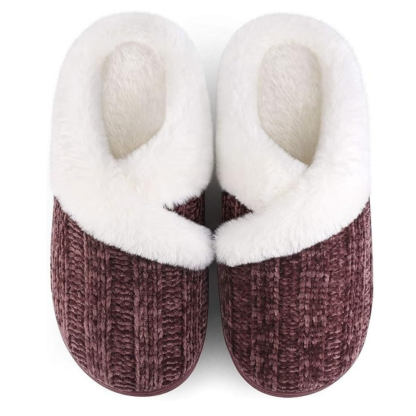 Furry Fleece Lined Slippers For Women